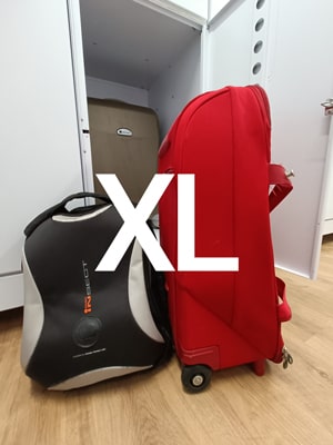 Real image of locker size XL, extra large, luggage storage in Alicante