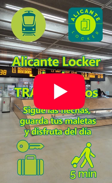 Route from the station to Alicante Locker